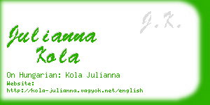 julianna kola business card